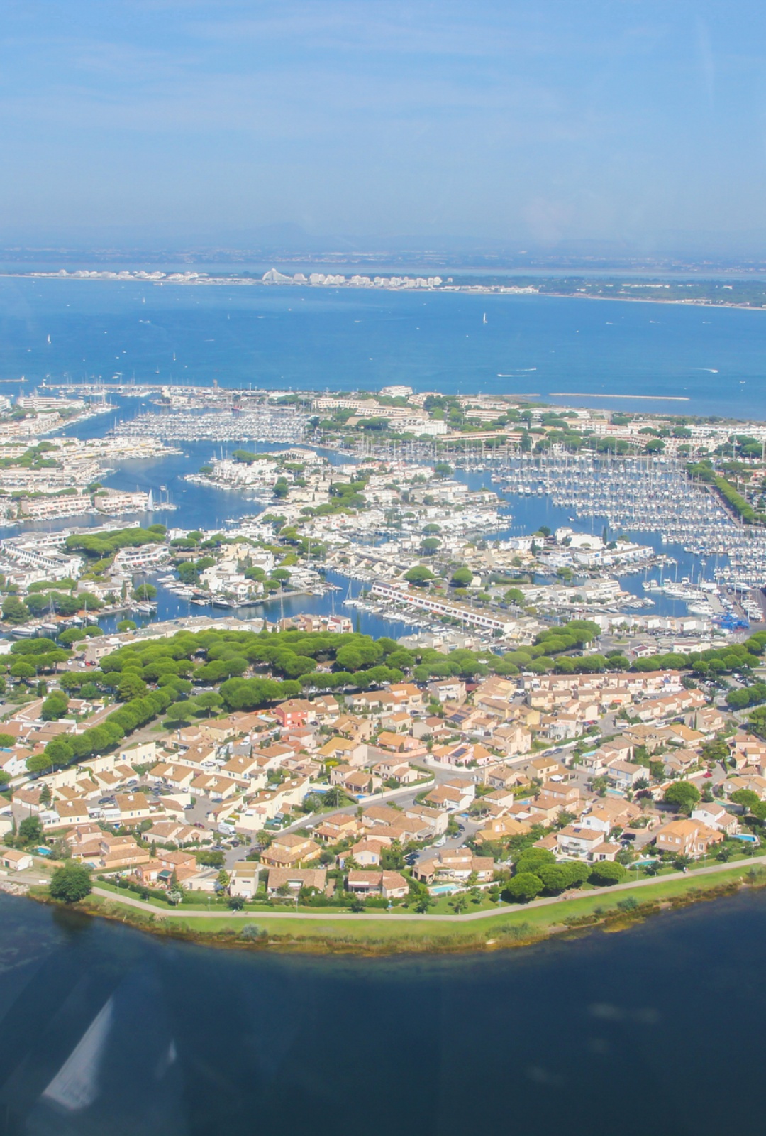 Le Grau du Roi vu du ciel, prise en hélicoptère