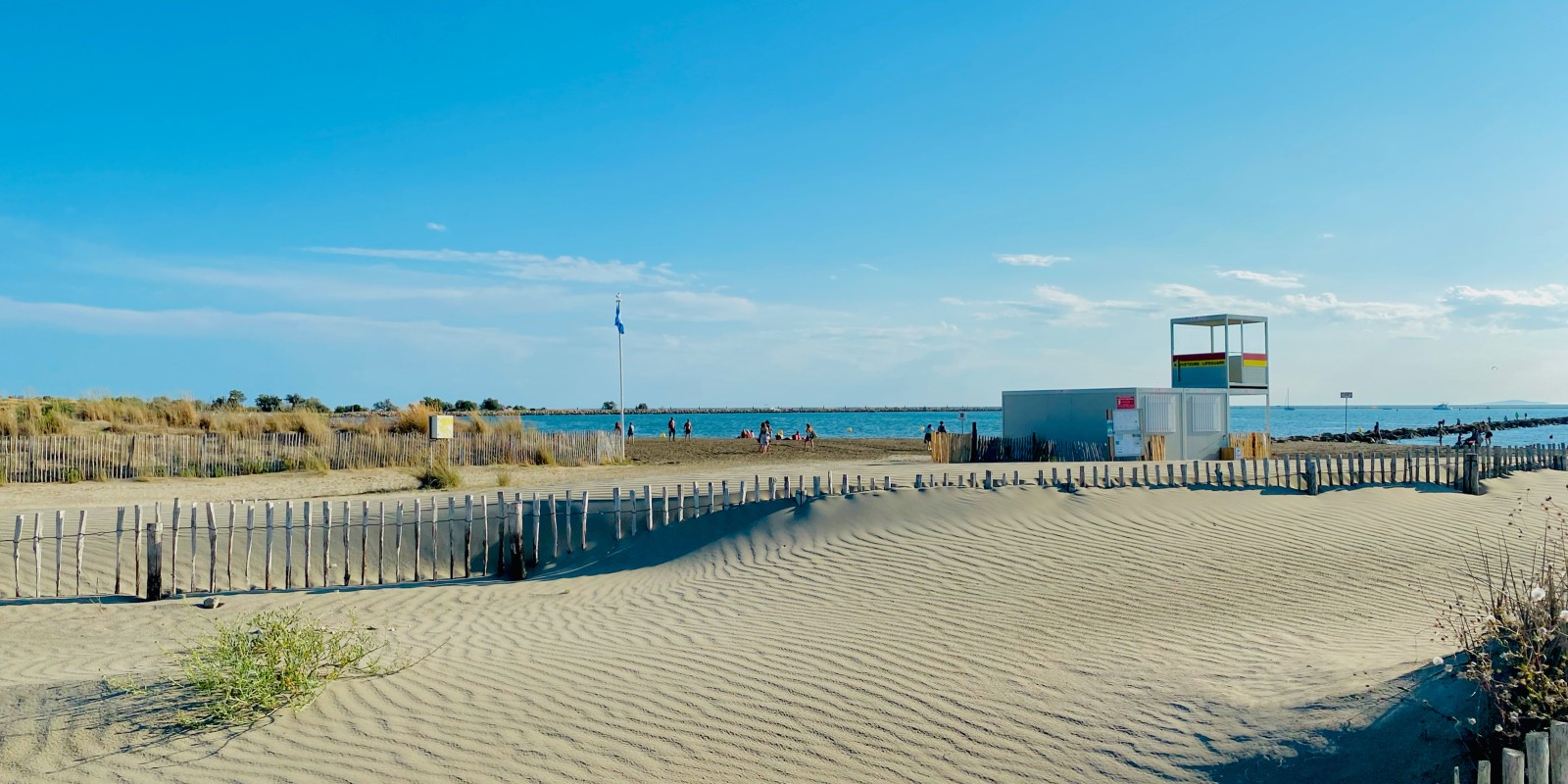 Plage Sud de Port-Camargue, propre et préservée