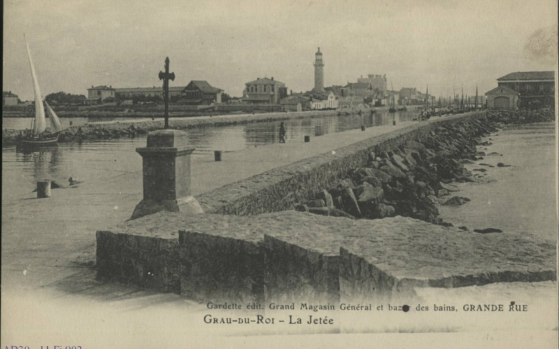Port du Grau-du-Roi, photo des archives départementales du Gard (© sous licence creative commons)