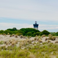 Phare de l'Espiguette vue des dunes
