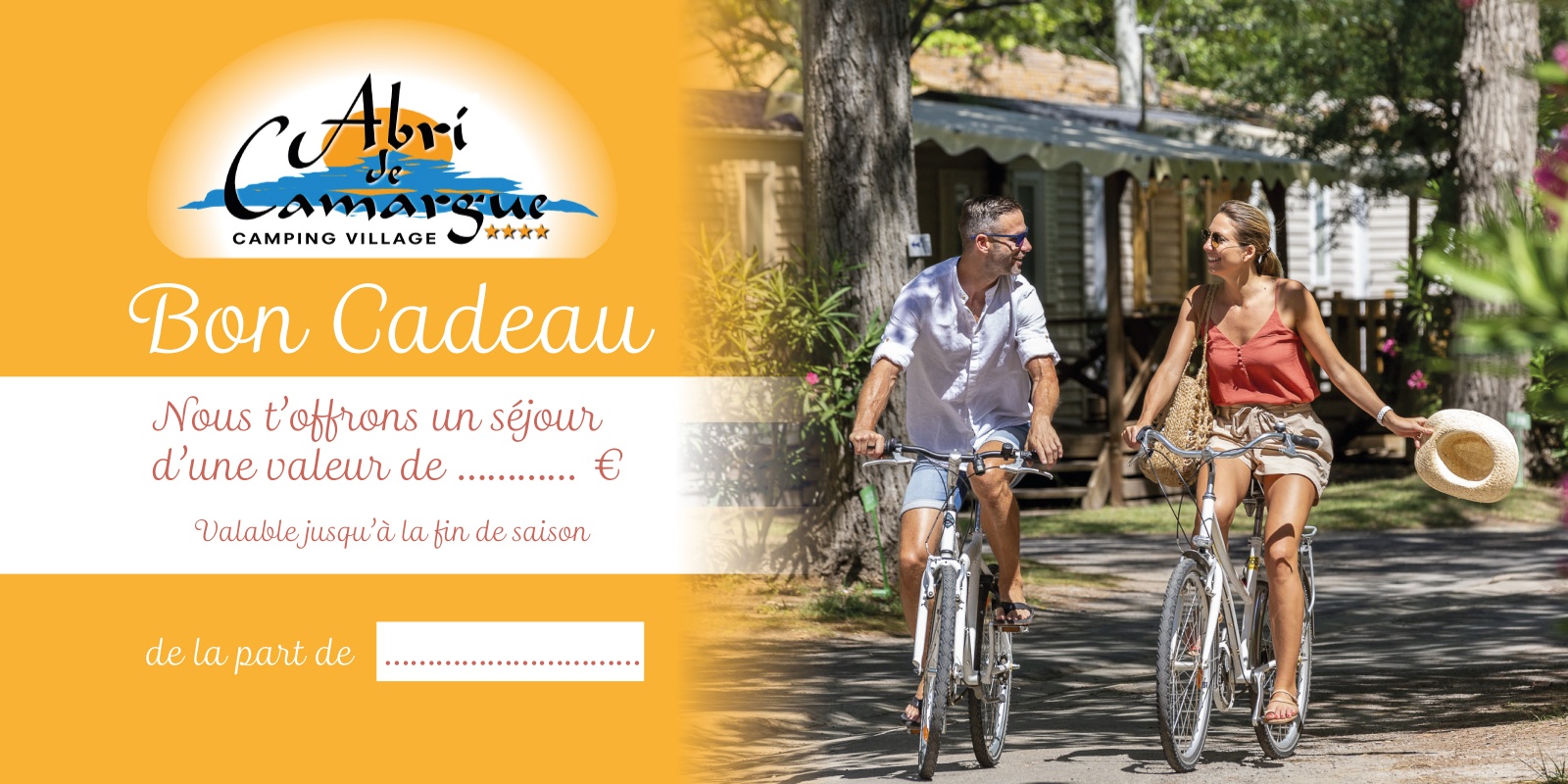 Bon Cadeau Abri de Camargue saison 2020