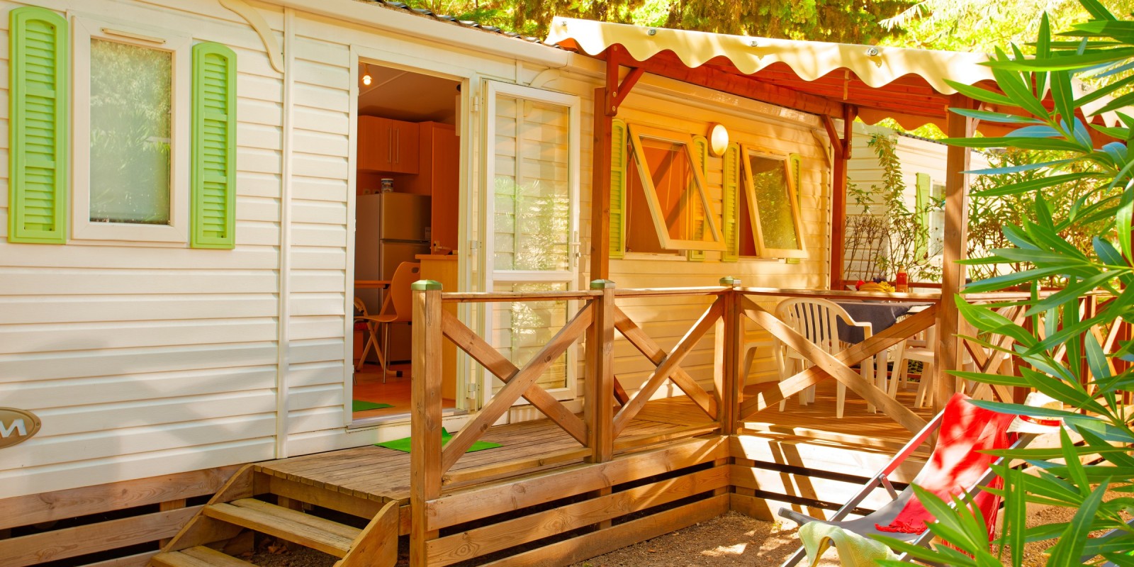 Entrée du Mobil-Home Grand Méditerranéen Premium
