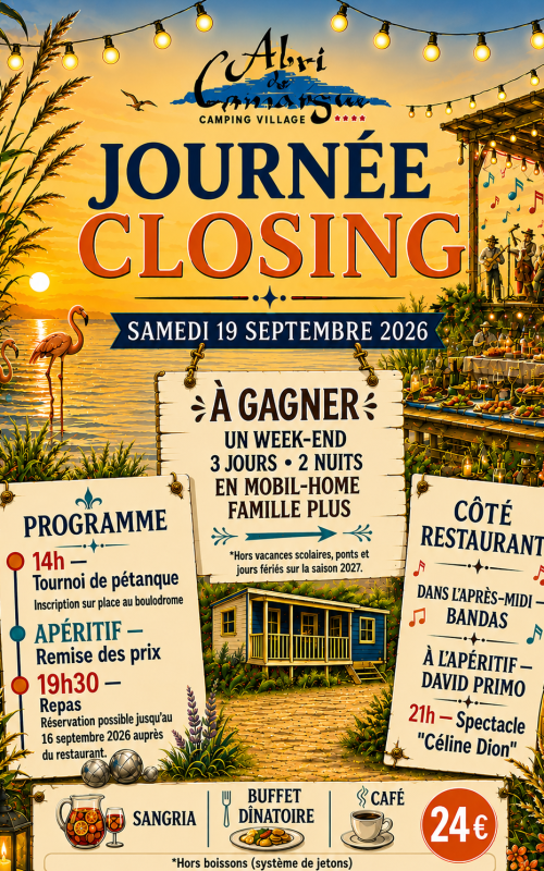Affiche 2026 journée Closing camping