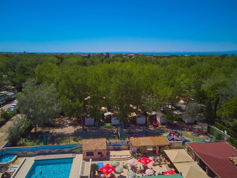 Vue aérienne du camping