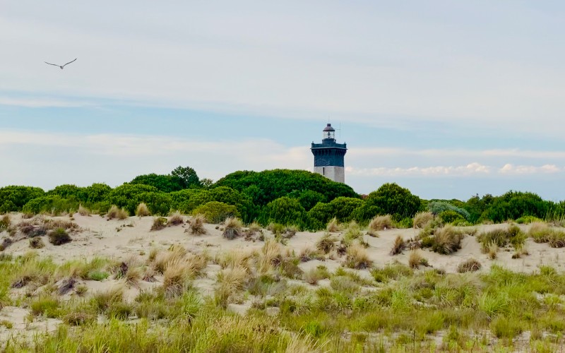 Phare de l'Espiguette vue des dunes