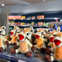 Le fidèle Samy en peluche, en vente à l'épicerie