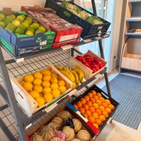 Légumes et fruits de saison à l'épicerie du camping
